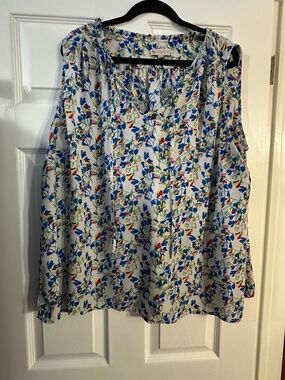 Eliane Rose Floral Sleeveless Blouse Size 3X
